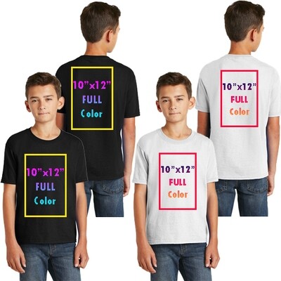 Fruit of the Loom® Youth HD Cotton™ 100% Cotton T-Shirt with Full Color Printing - Both Sides