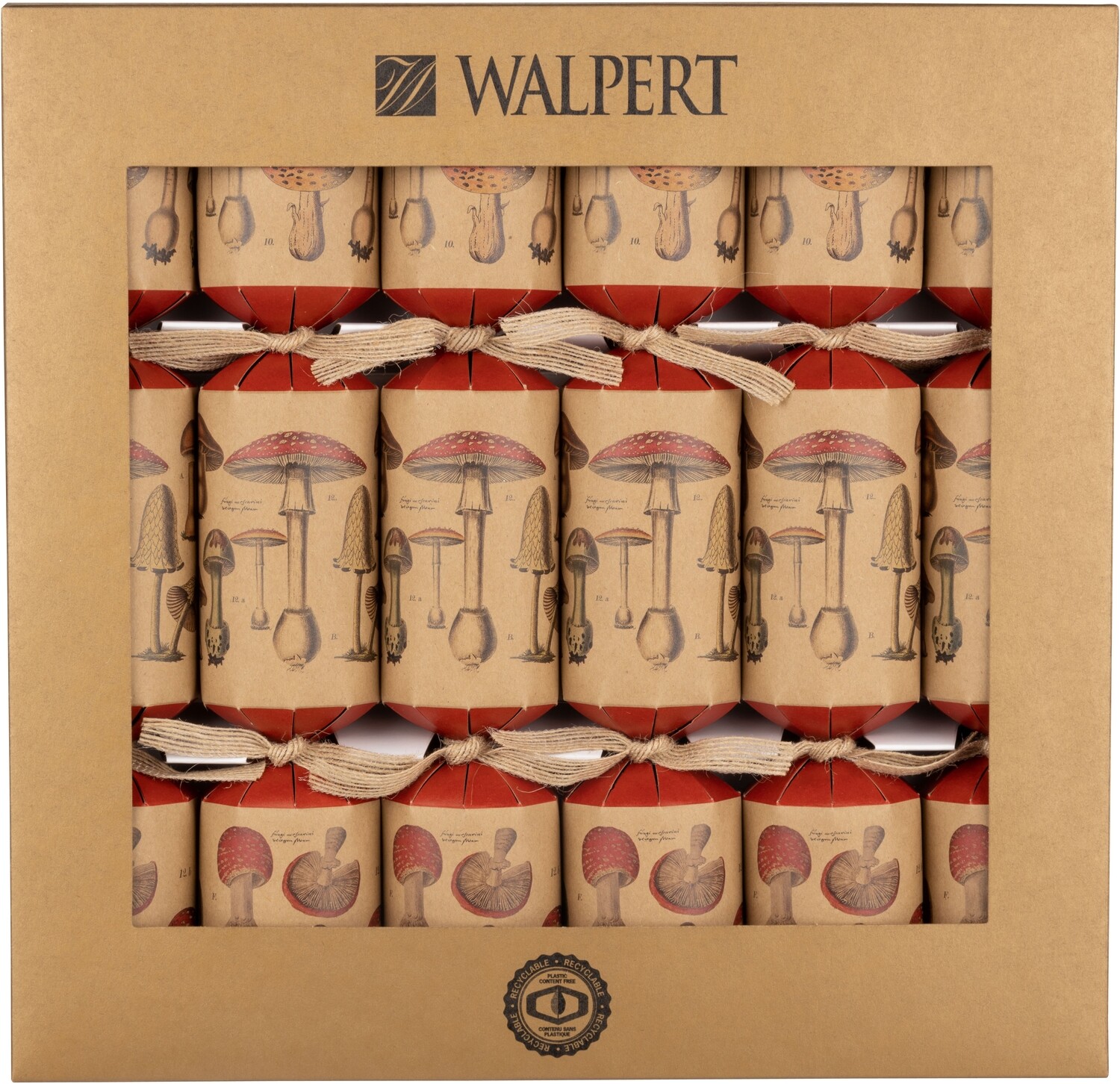 12in 6ct ECO Vintage Mushrooms