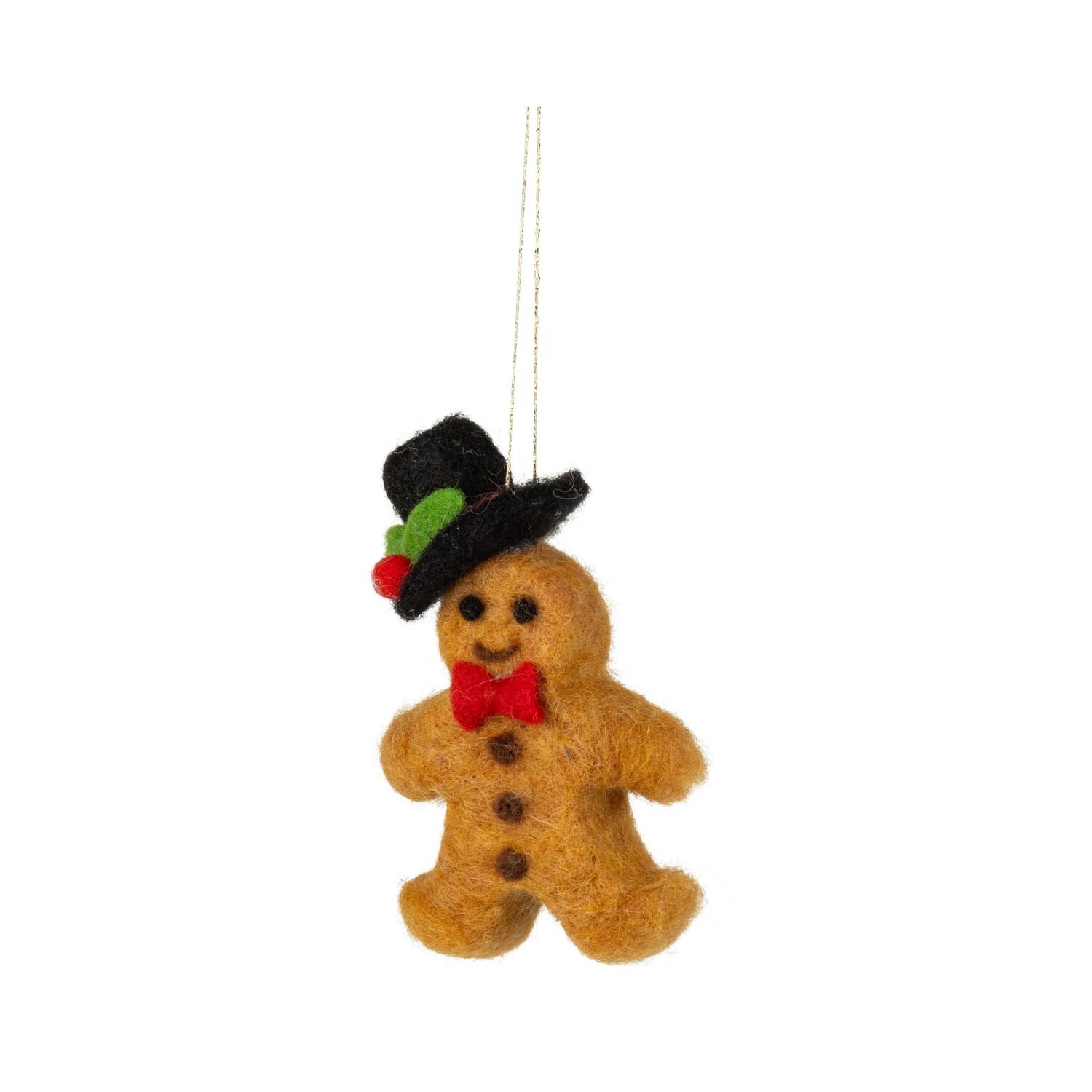 2 Asst&#39;d felt gingerbread people ornament, brown gingerbread, 4 in  12