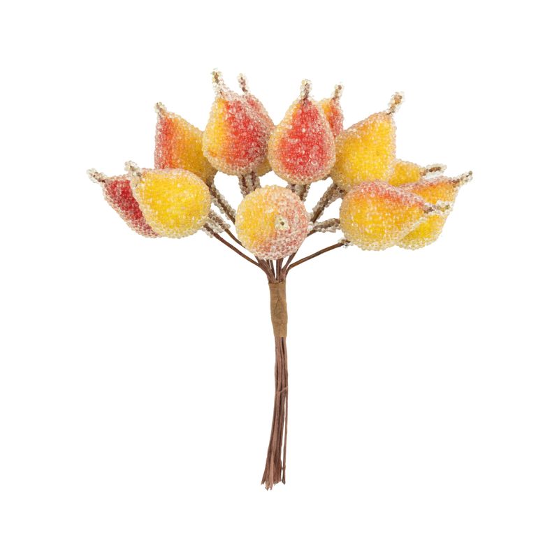 Cluster of 12 mini beaded pear picks, 4 in  24