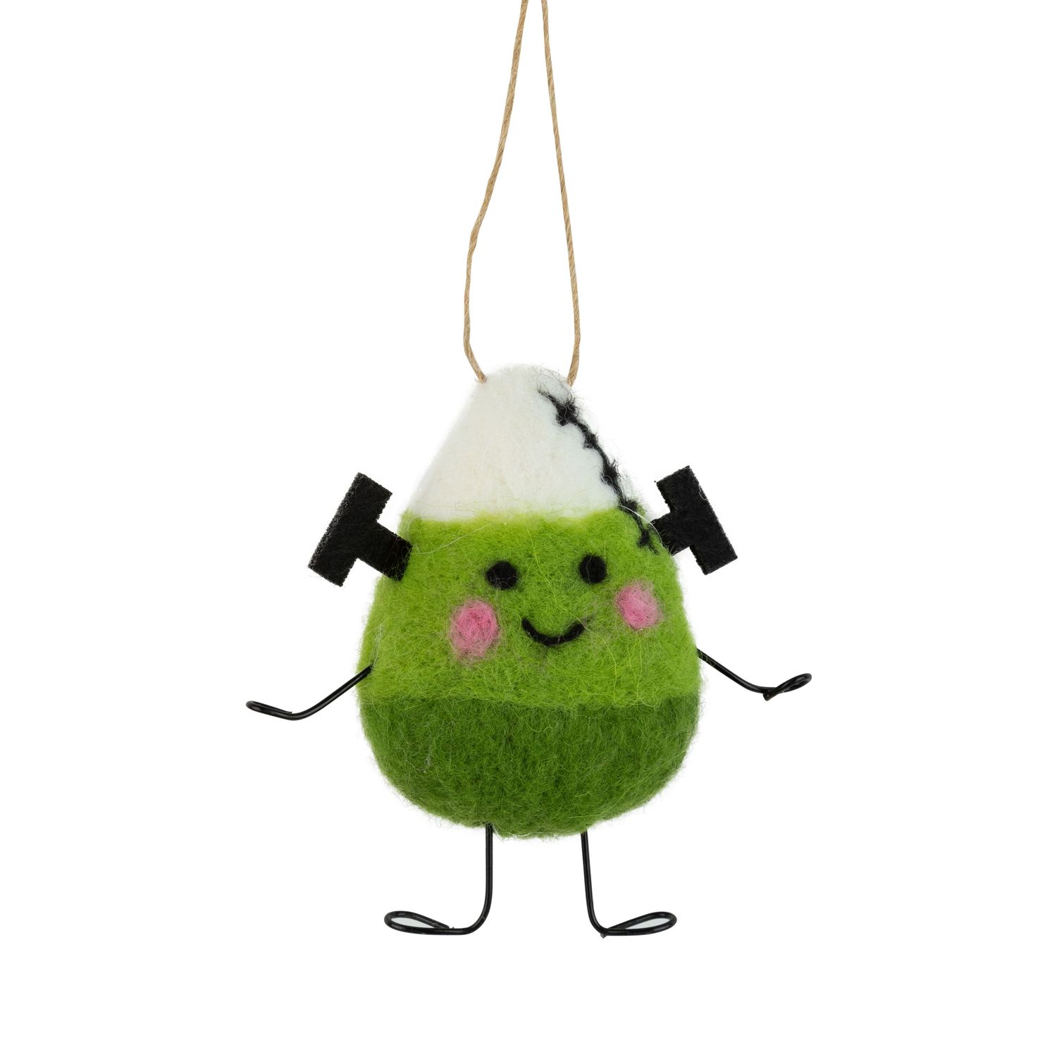 Felt candy corn Frankenstein ornament, 3.5 in  12      