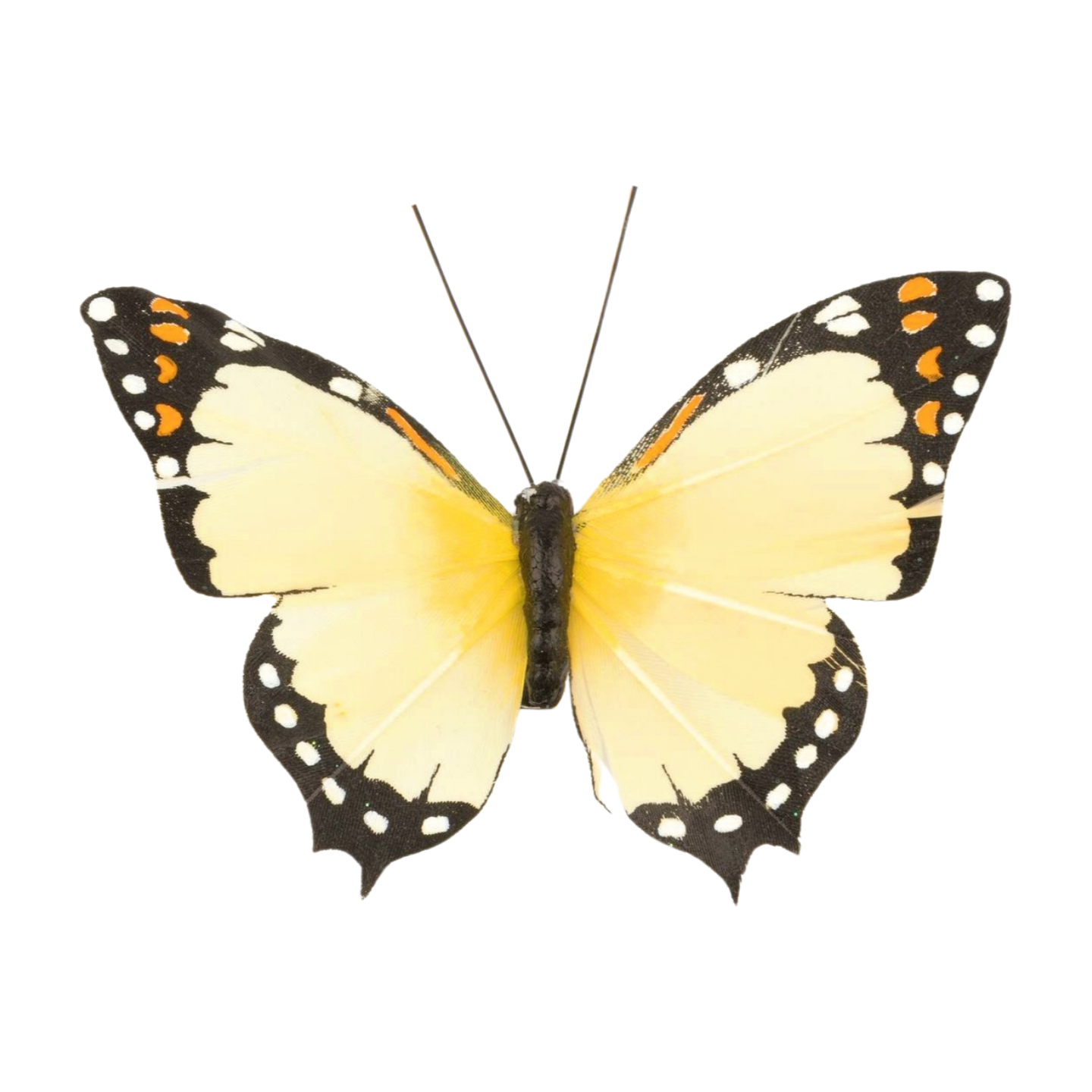 Pale yellow butterfly clip, 4 in  24       