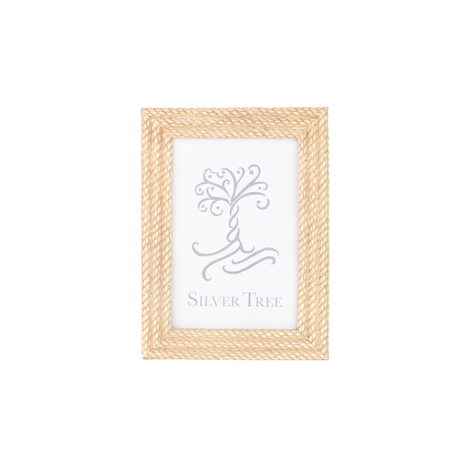 Rope pattern picture frame, natural colour, fits 4x6 photo  4           