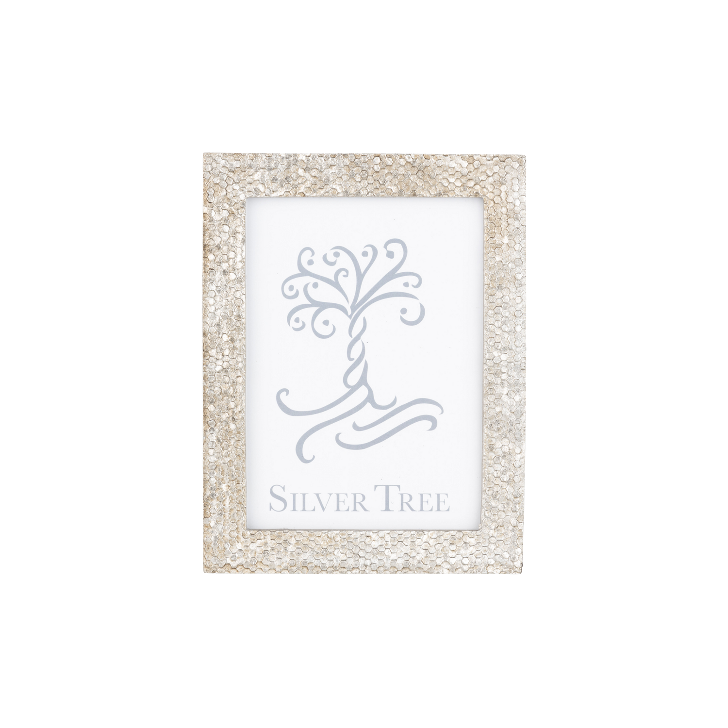 Chainmail pattern picture frame, silver finish fits 5x7 photo  2           