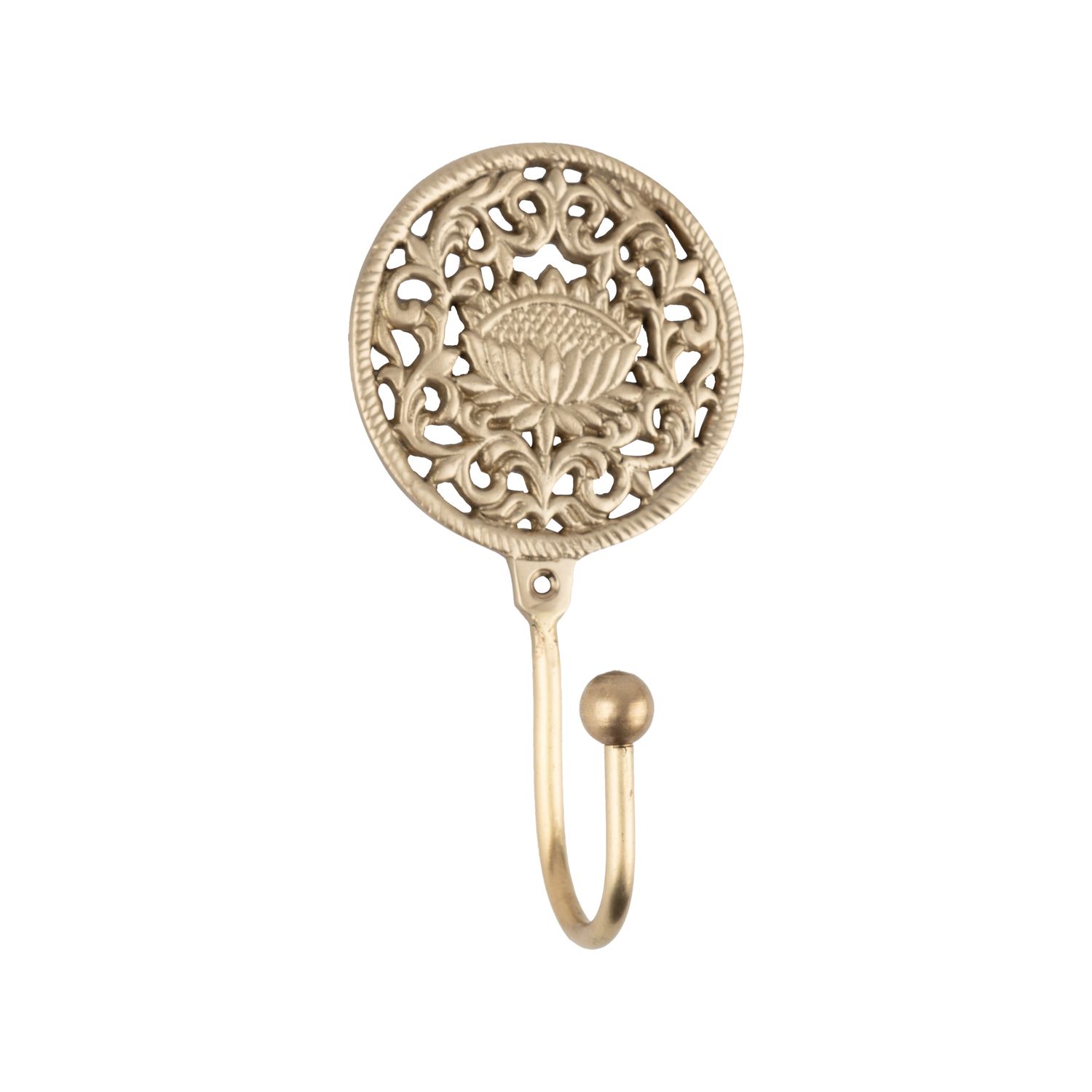 Cast metal sunflower hook, 5.5 in  4              