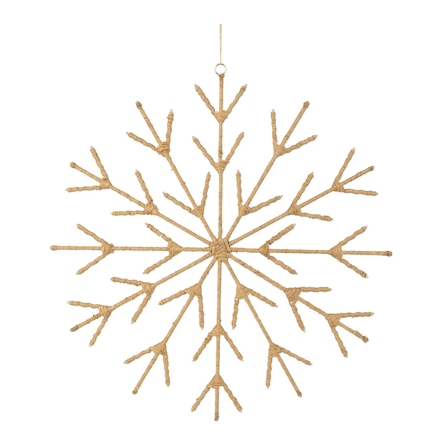 Jute oversized snowflake ornament, 15.75 in  6
