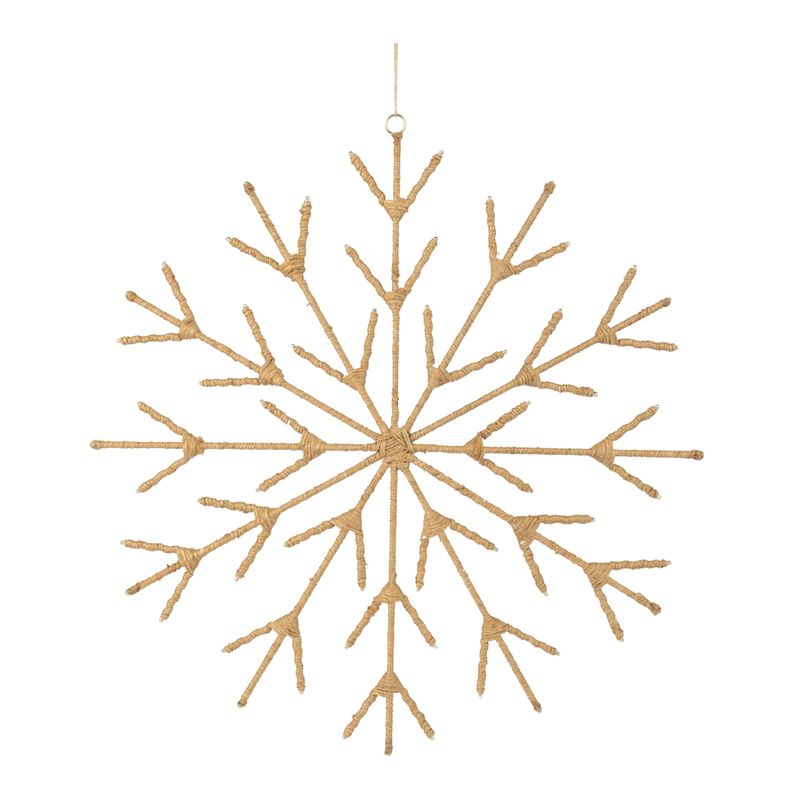 Jute oversized snowflake ornament, 15.75 in  6