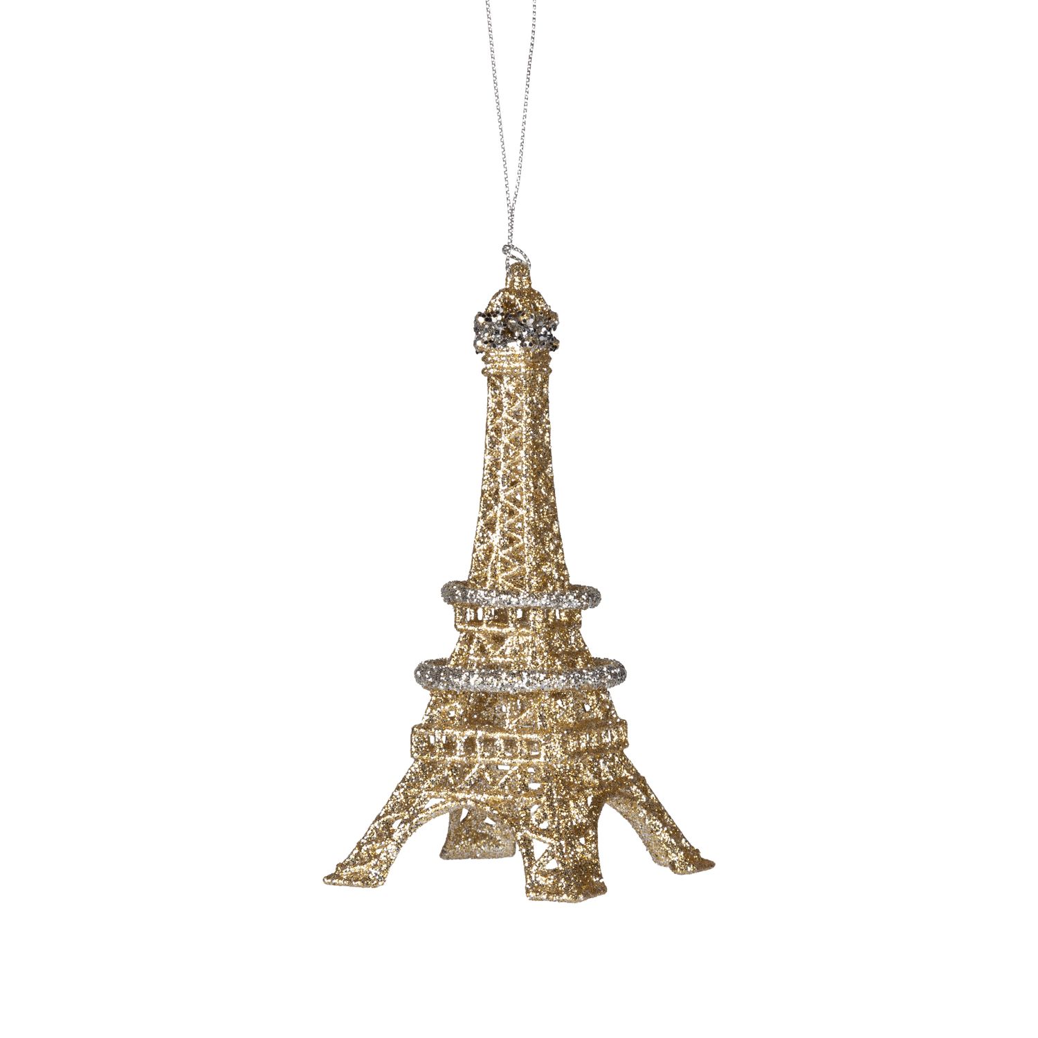 Acrylic champagne Eiffel Tower ornament, 5.75 in  12