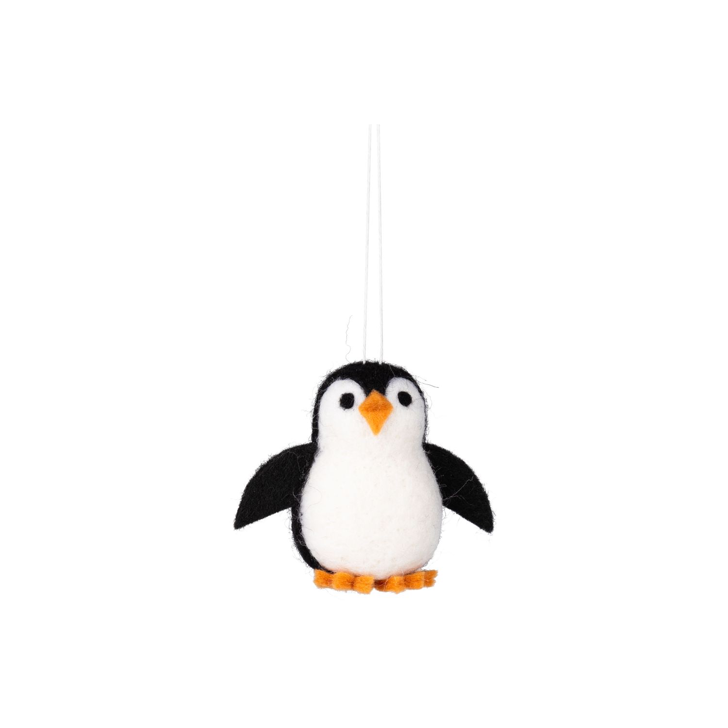 Felt penguin ornament, black and white, 2.5 in  12