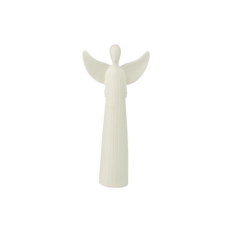 Matte porcelain white angel table piece, 8 in  6