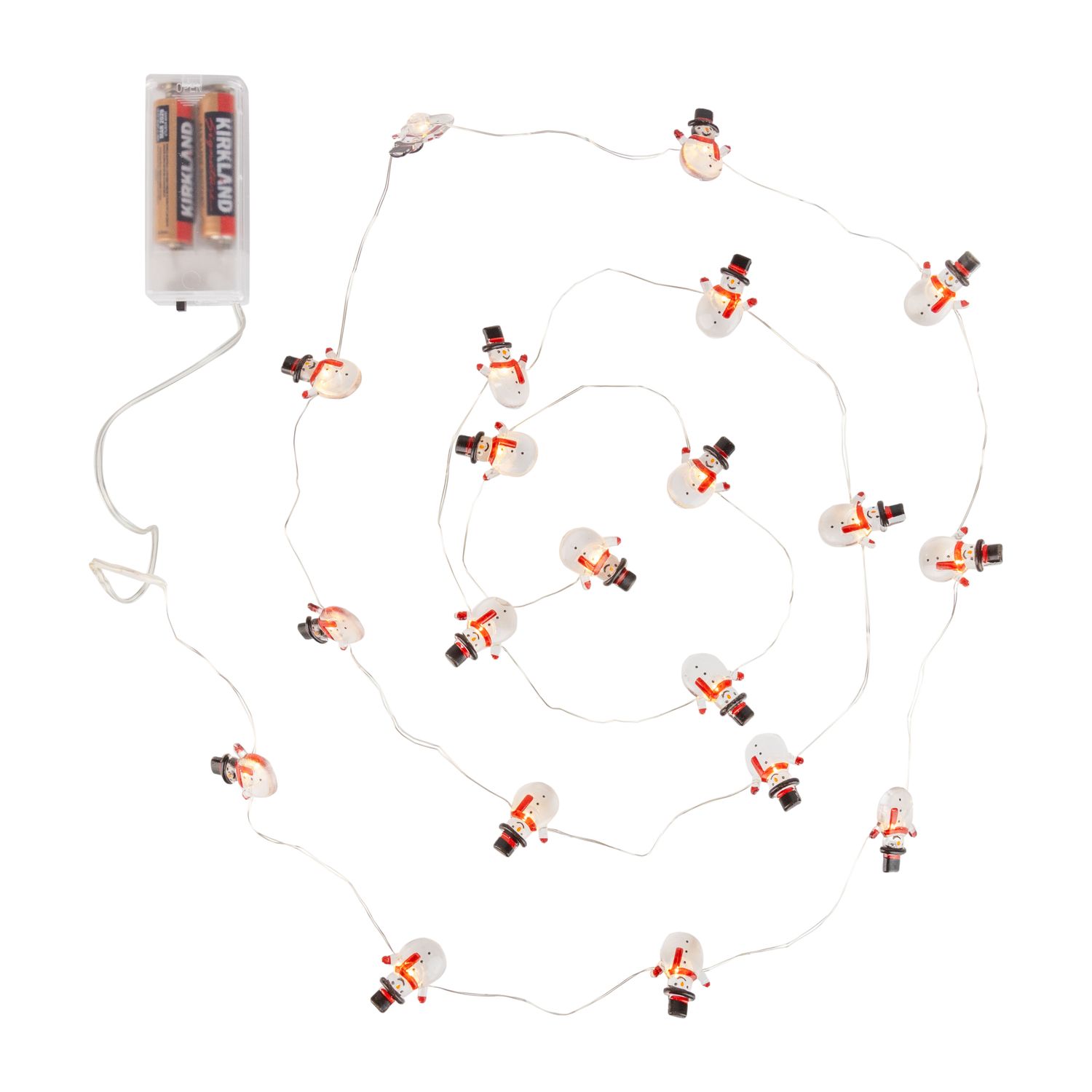 Light string with snowman ornaments, 20 lights, LED, 87 in  6