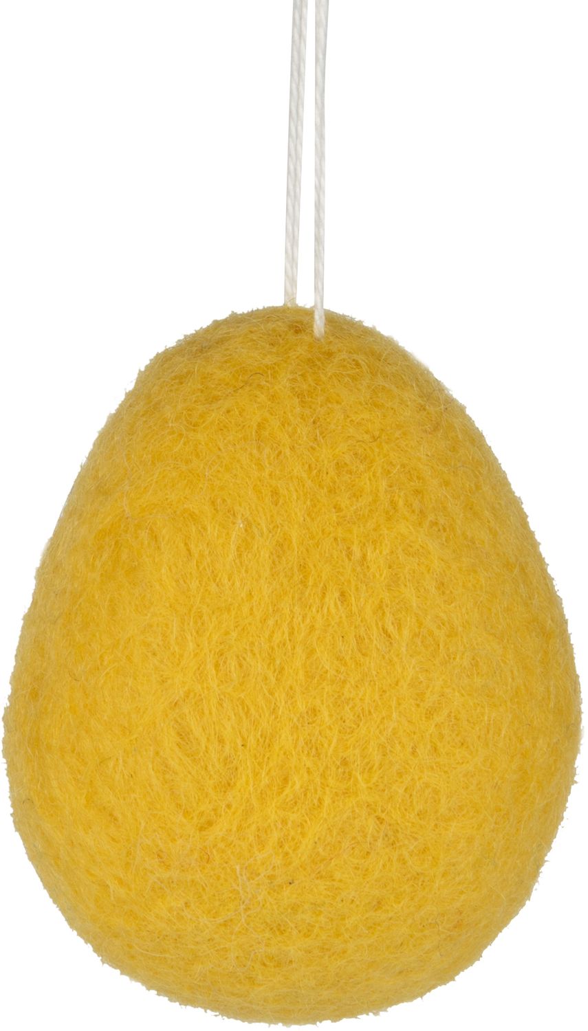 Felt egg ornament, yellow, 2.4 in  24       