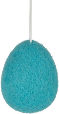Felt egg ornament, turquoise, 2.4 in  24       