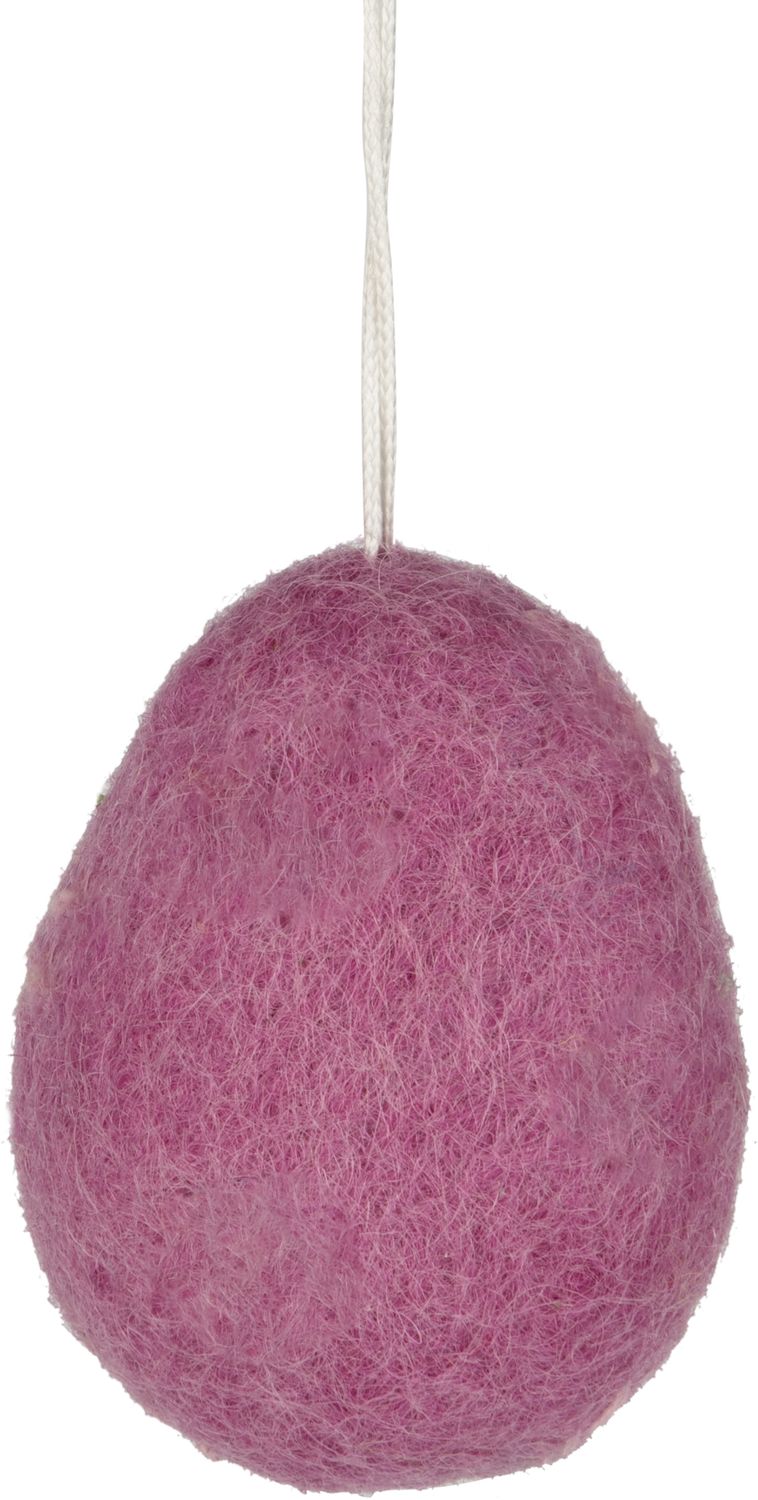 Felt egg ornament, pink, 2.4 in  24       