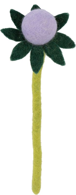 Felt stem, lavender bud with green petals, 7.5 in  12       