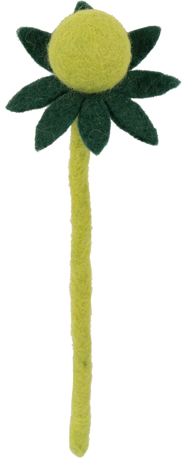 Felt stem, bright green bud with green petals, 7.5 in  12       