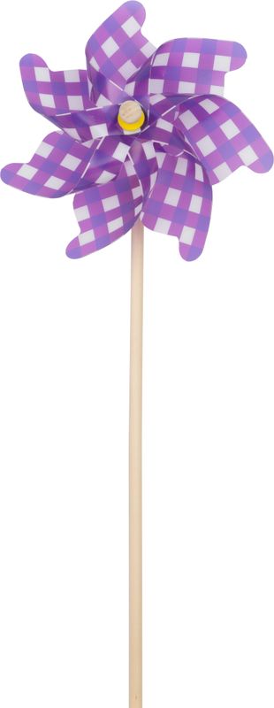 Dark purple plastic pinwheel with white polka dots, 21 in  24       