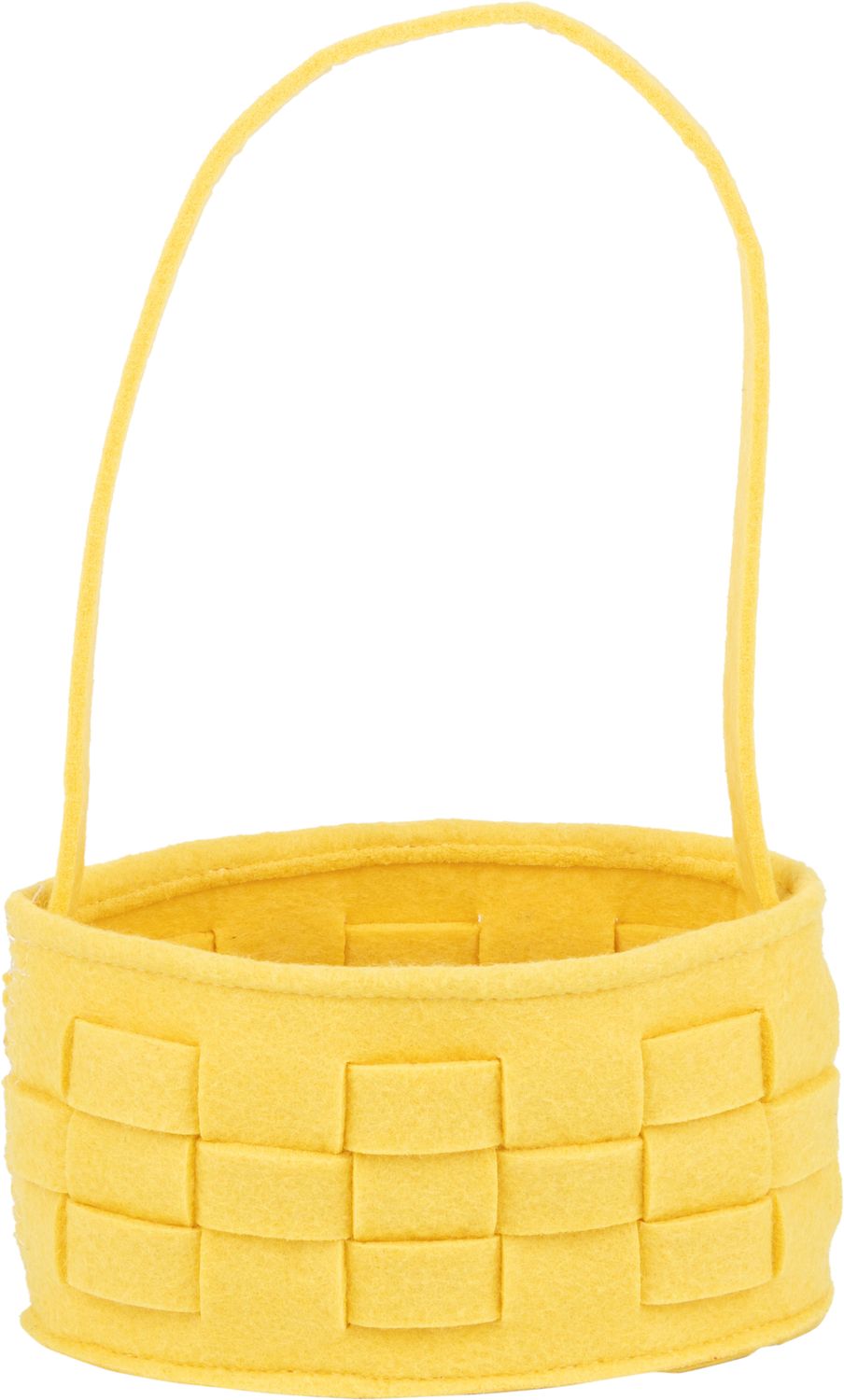 Felt woven Easter basket, yellow, 9x6 in  12       