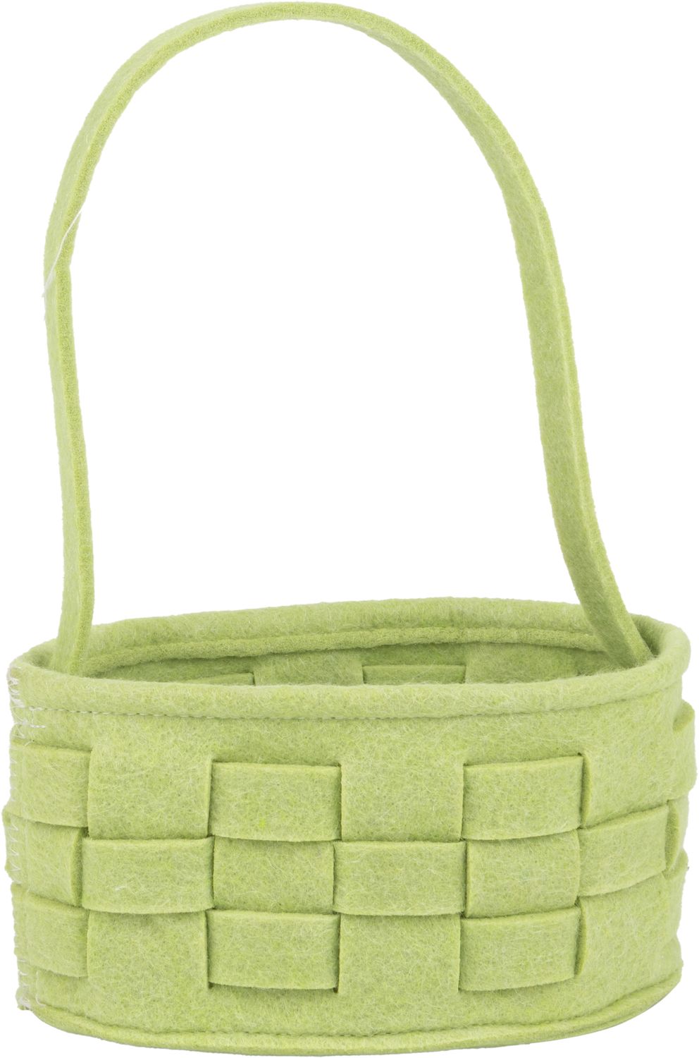 Felt woven Easter basket, green, 9x6 in  12       