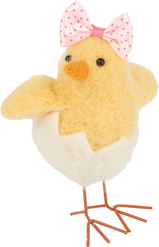 Felt standing chick in white felt egg,  4.5 in  6       