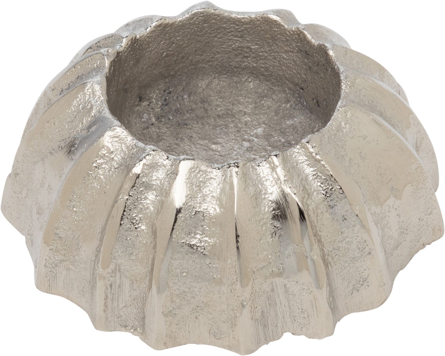 Cast aluminum tea light holder, silver finish, 3 in  8           