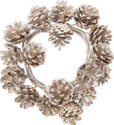 Champagne gold pine cone garland on wrapped wire base, 60 in  12