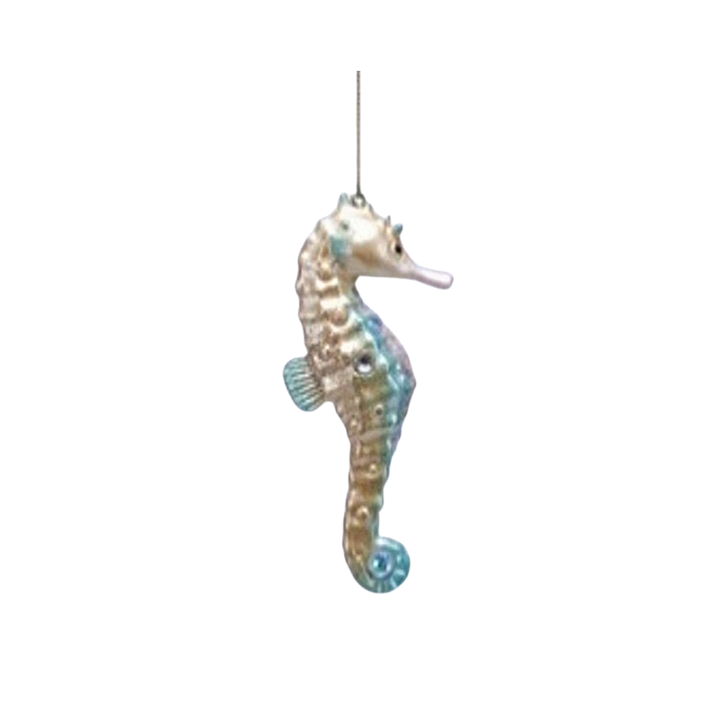 Painted resin seahorse ornament, 3.75 in  12