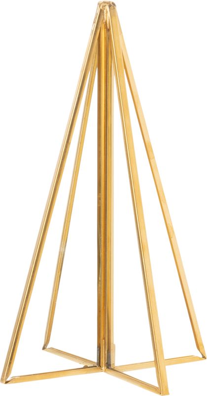 Gold tone metal frame glass table top tree, 4 sections, 6 in  4