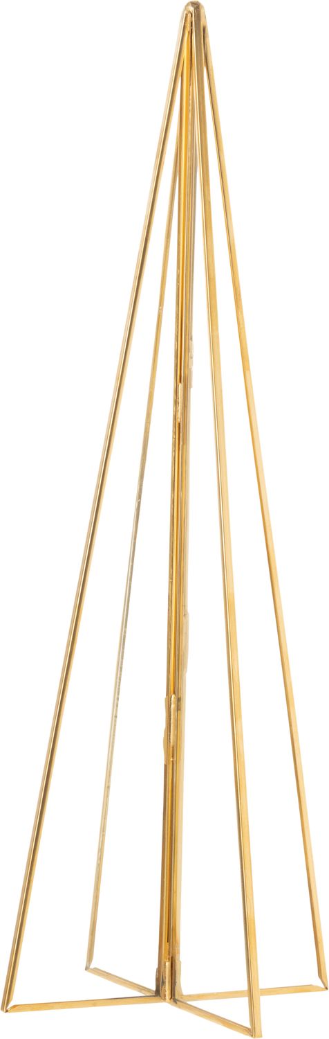 Gold tone metal frame glass table top tree, 4 sections, 14 in  4