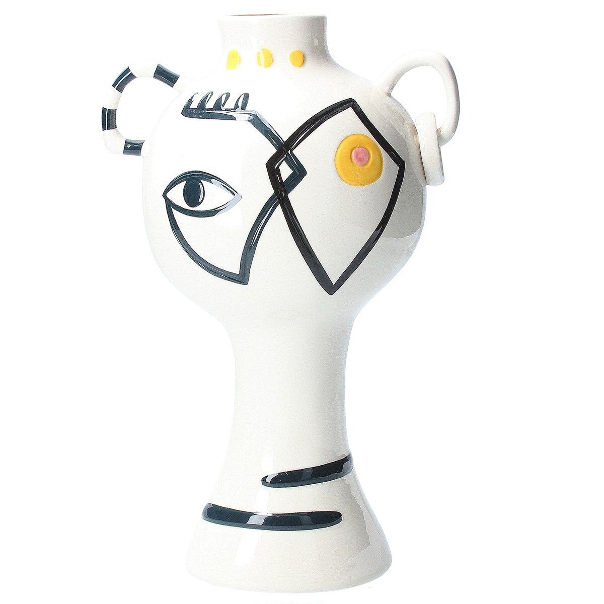 Modernist ceramic trophy decorative vase 11x6.6x4.3in  2           