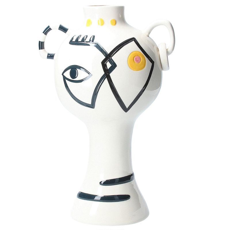 Modernist ceramic trophy decorative vase 11x6.6x4.3in  2           