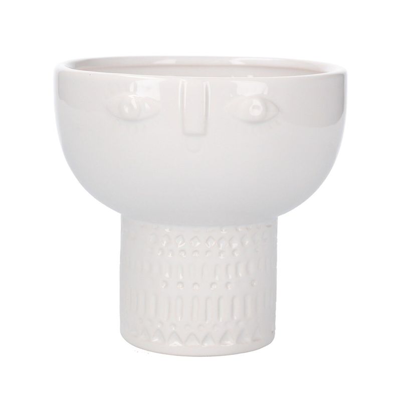 White face decorative bowl vase 5.3x5.3x5.2in  6              