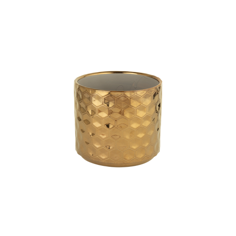 Copper Honeycomb Ceramic Pot Cover, Mini 3x2.75x3in  6           