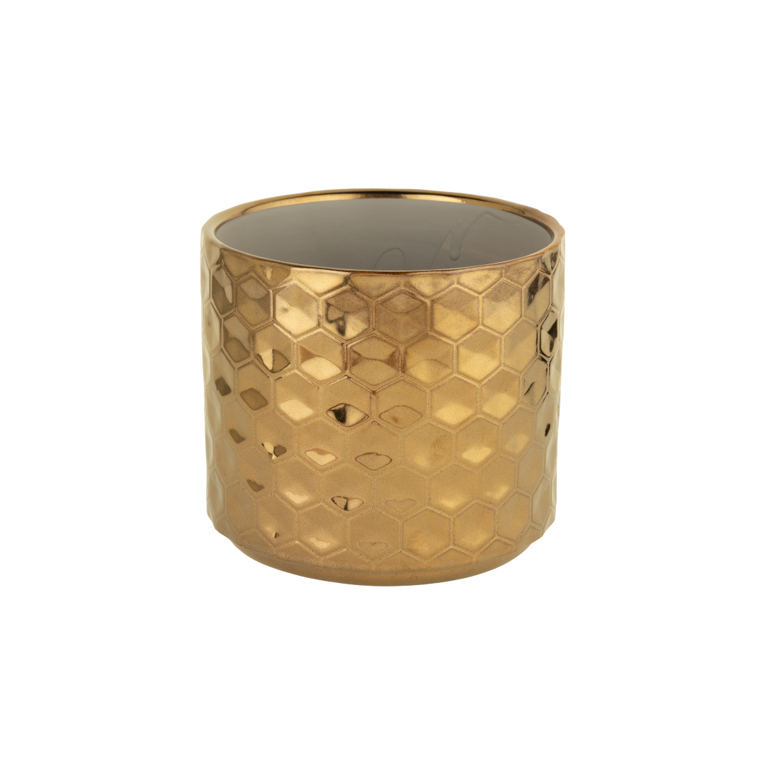 Copper Honeycomb Ceramic Pot Cover, Sml 4.75x5.5x5.5in  6           