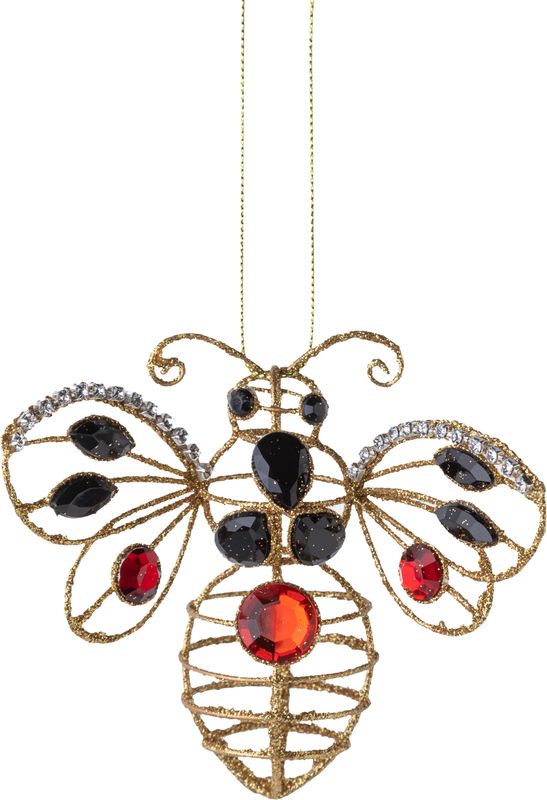 Gold glitter bejeweled bee  6