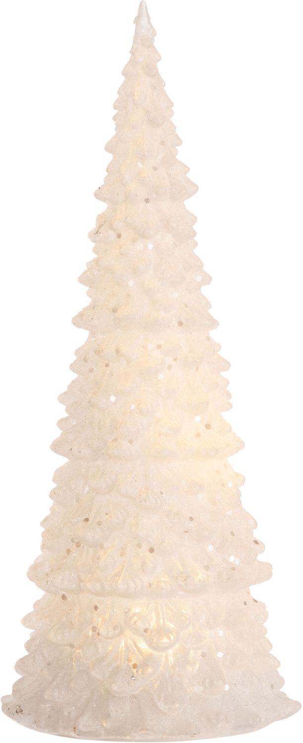 Silver glittered white Christmas tree with LED light 10.5 in  6