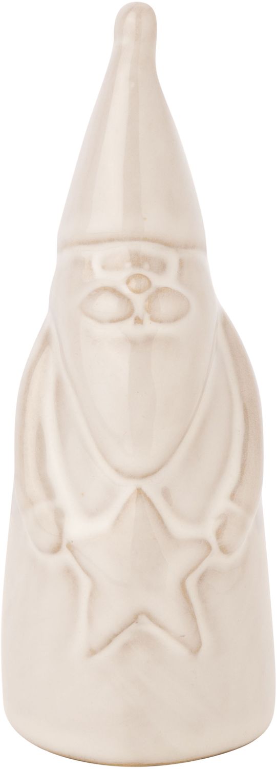 Santa, rubbed white finish, painted resin tabletop 5.25 in 8