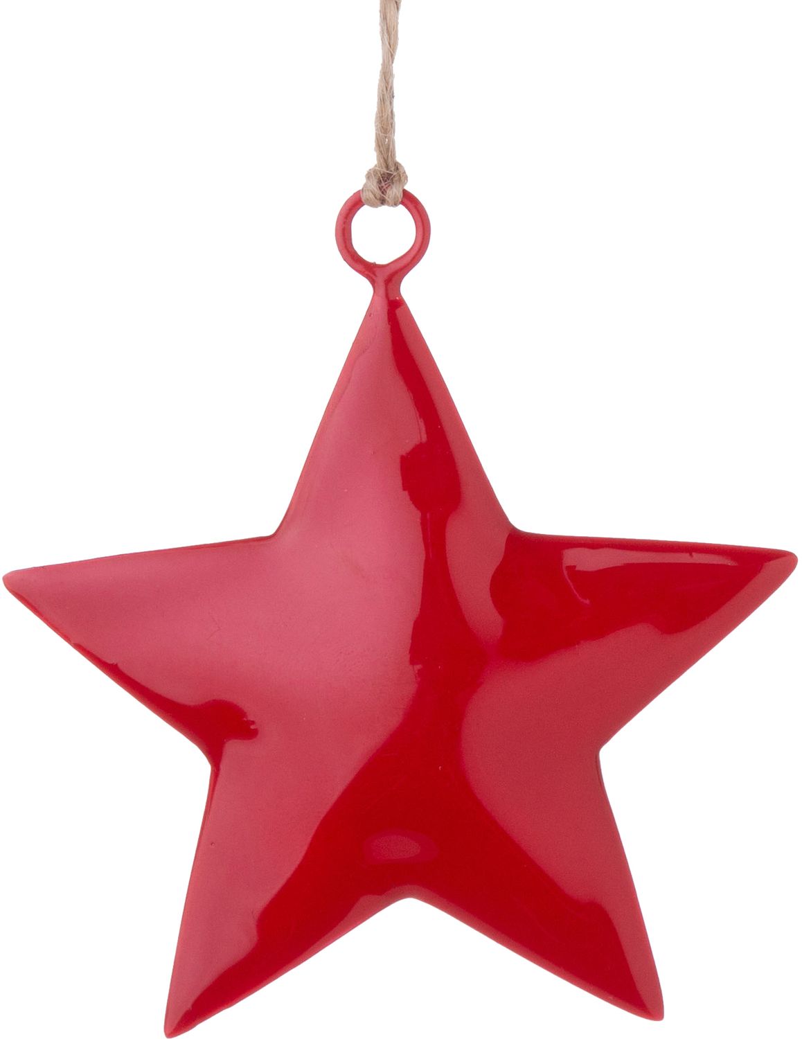 Red enamel metal star ornament 3 in  24