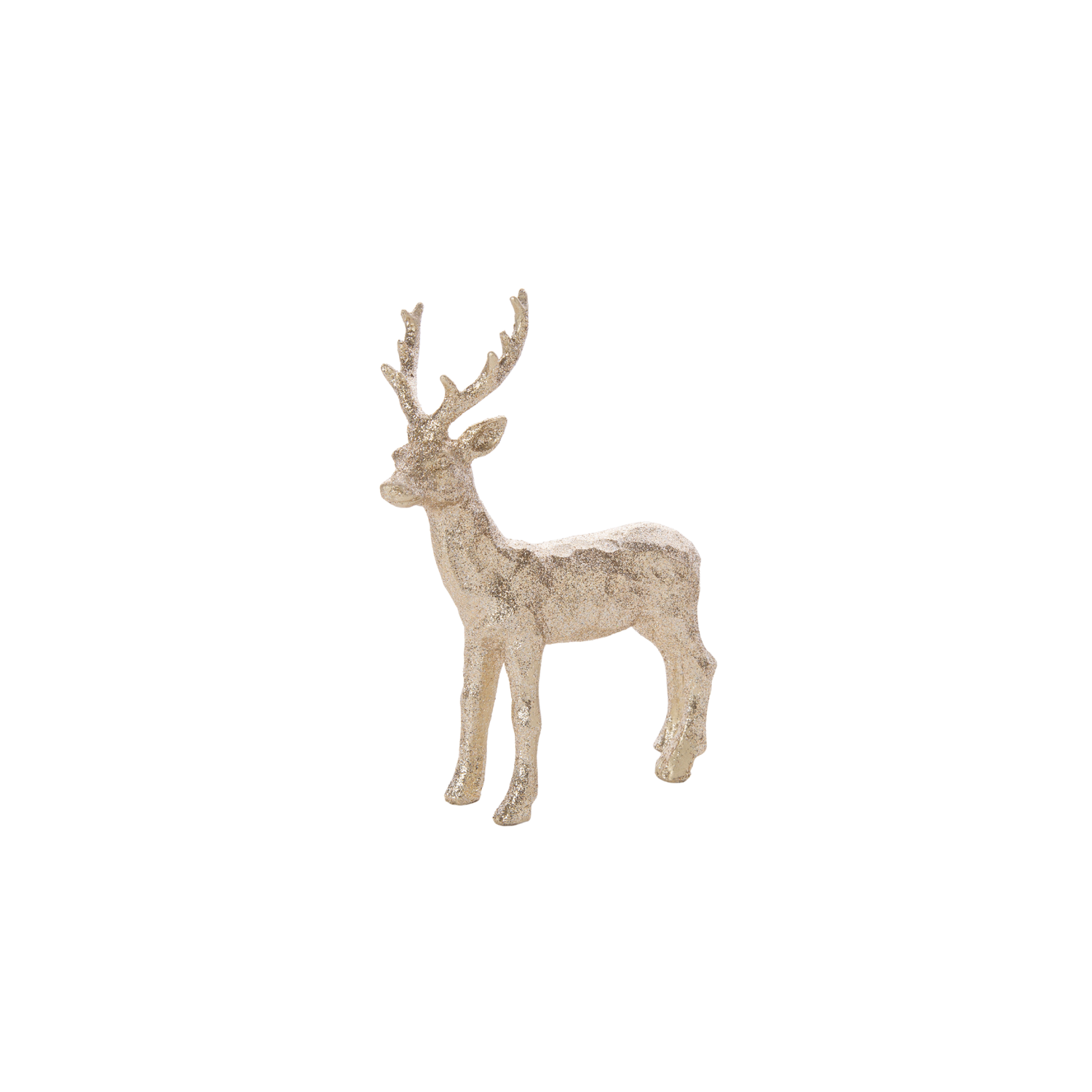 Champagne gold glittered resin table top reindeer, 6.75 in  8