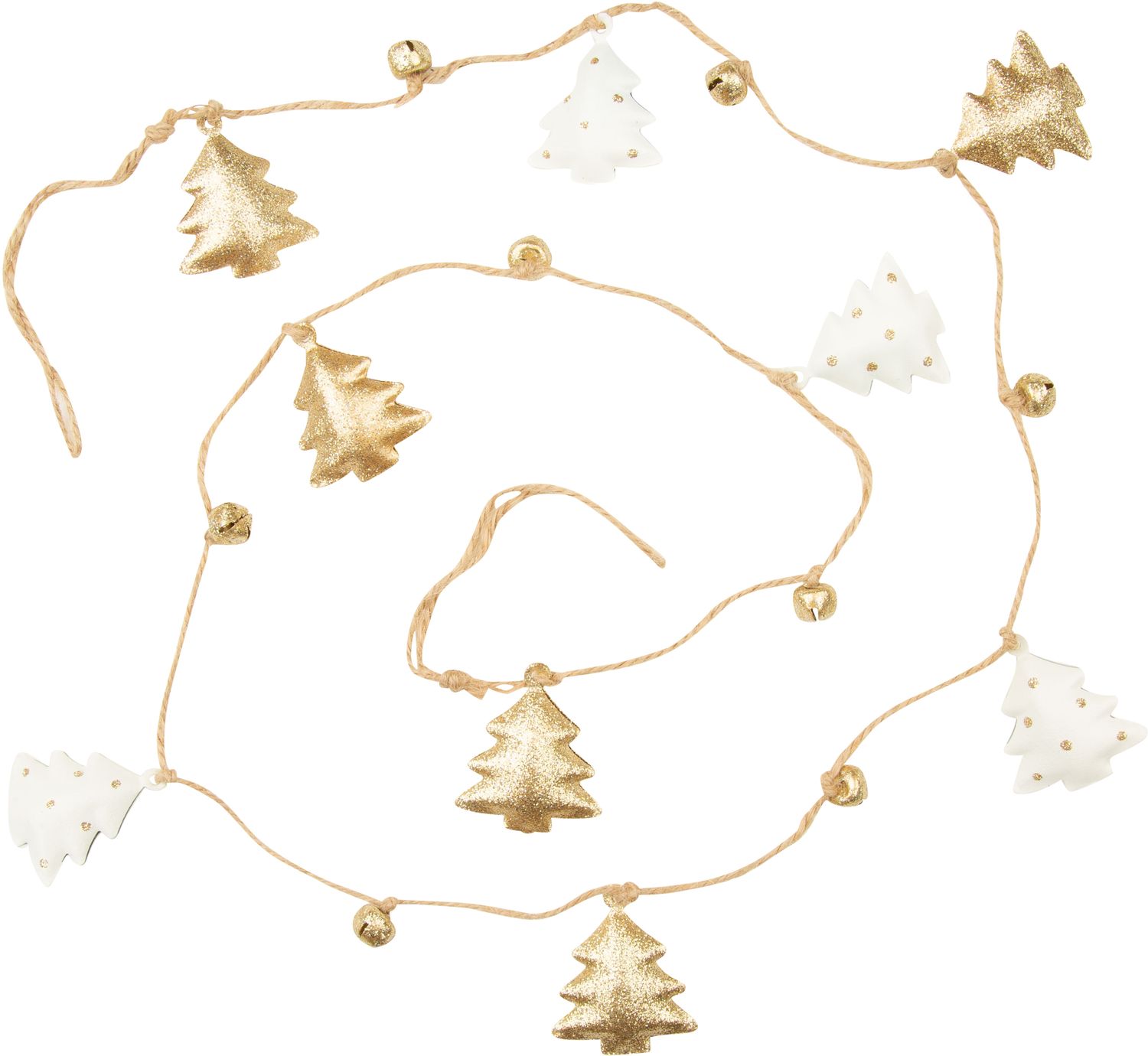 White metal tree and gold glitter tree garland, 48 in  6