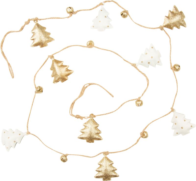 White metal tree and gold glitter tree garland, 48 in  6