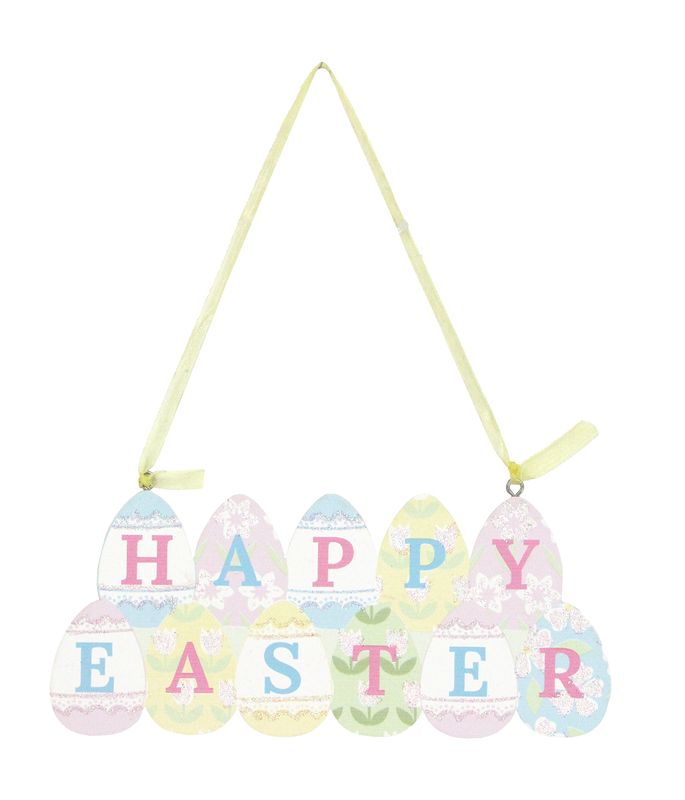 Easter bonnet Happy Easter egg stack orn, 6 in  6       