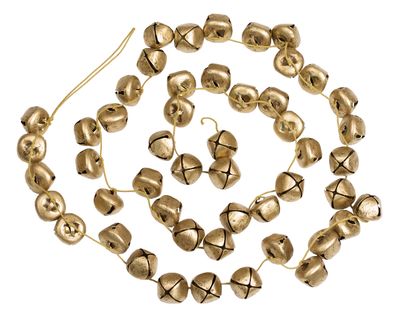 Jute cord w/painted red/grn Santa image clothes pins card/photo hanger garland, boxed  6