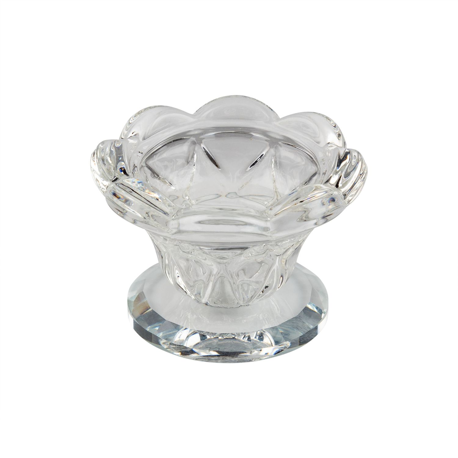 Clear glass mini taper holder, 2.3 in  12       