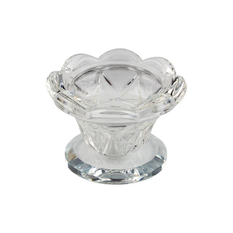 Clear glass mini taper holder, 2.3 in  12       