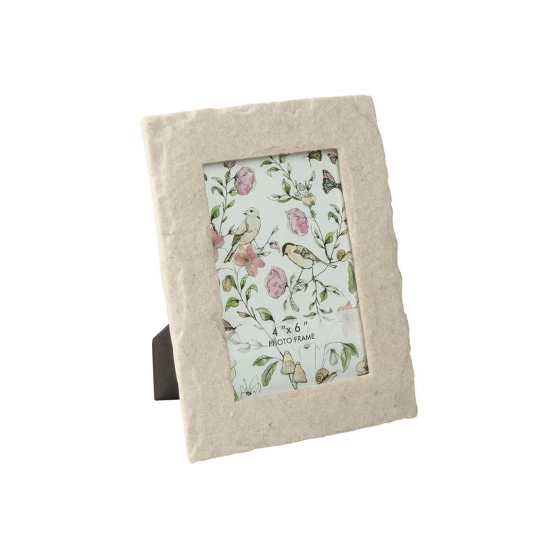 Rough stone pattern polystone picture frame, holds 4x6 in photo  4       