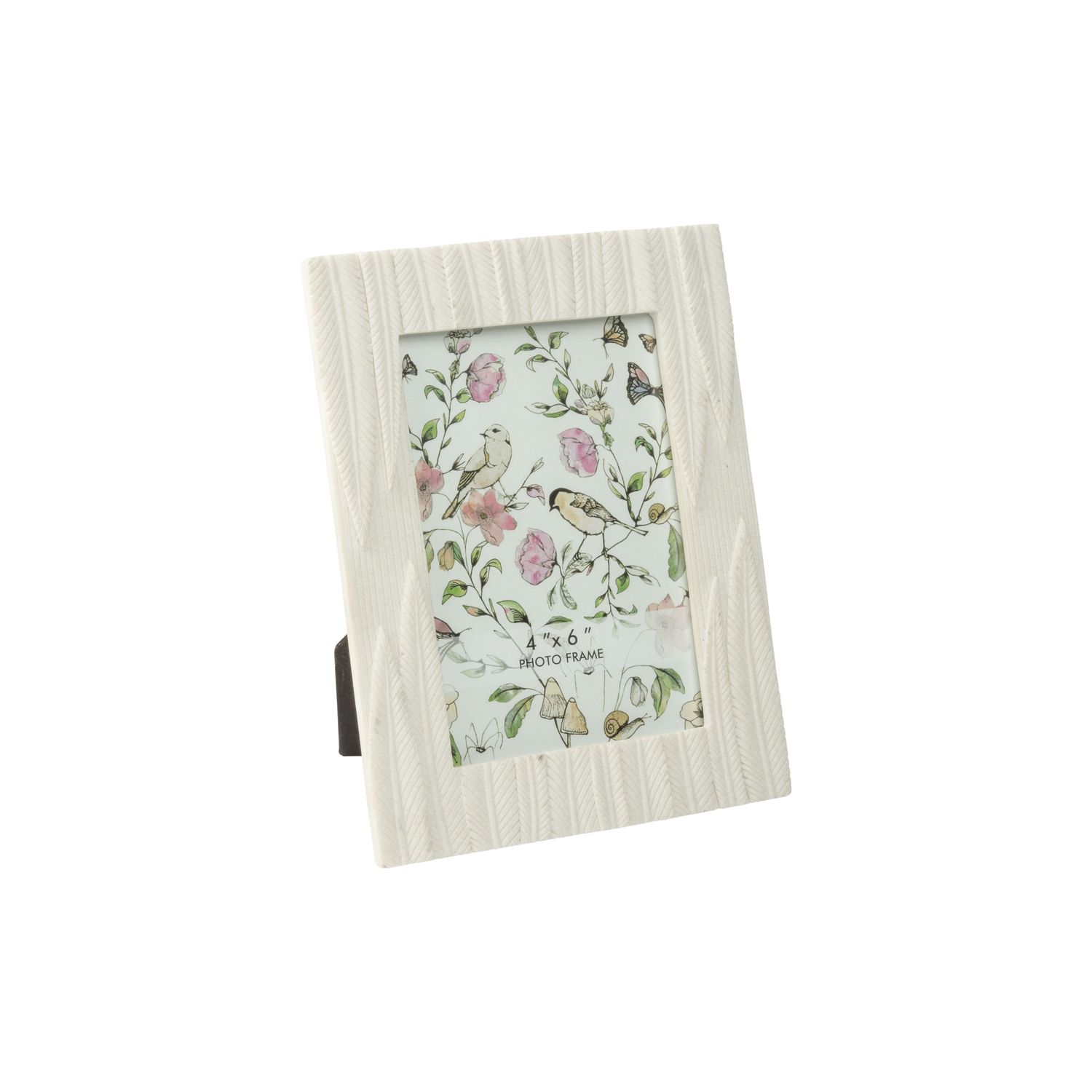 Etched leaf pattern polystone frame, holds 4x6 in photo  4       