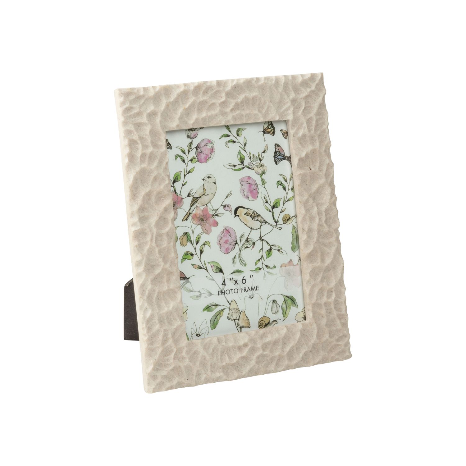 Coral pattern polystone picture frame, holds 4x6 in photo  4       