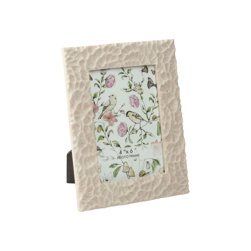 Coral pattern polystone picture frame, holds 4x6 in photo  4       