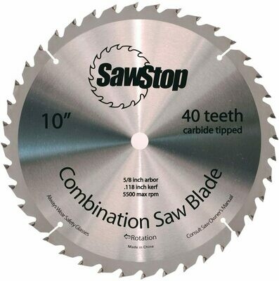 SAWSTOP 40 TOOTH COMBINATION TABLE SAW BLADE CNS-07-148